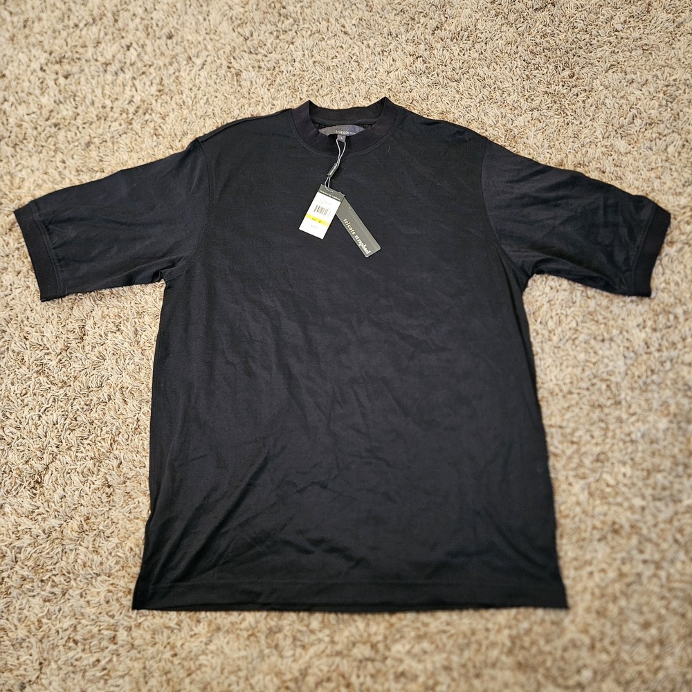 Tricots St. Raphael 300k Black T-Shirt Size S VTG 100% Mercerized Cotton NWT